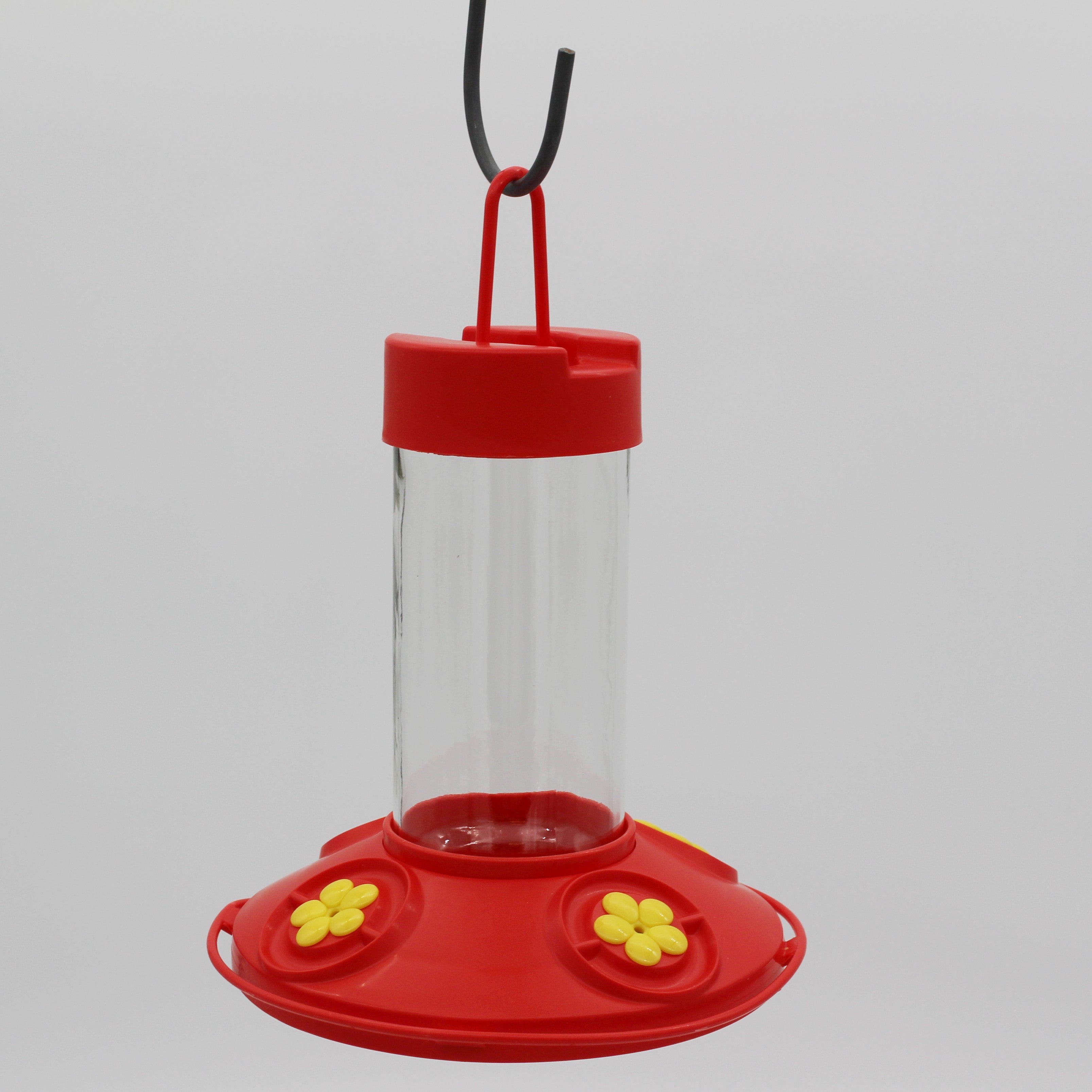 Dr JB's 16oz Hummingbird Feeder - (Red w/ Yellow Flowers)