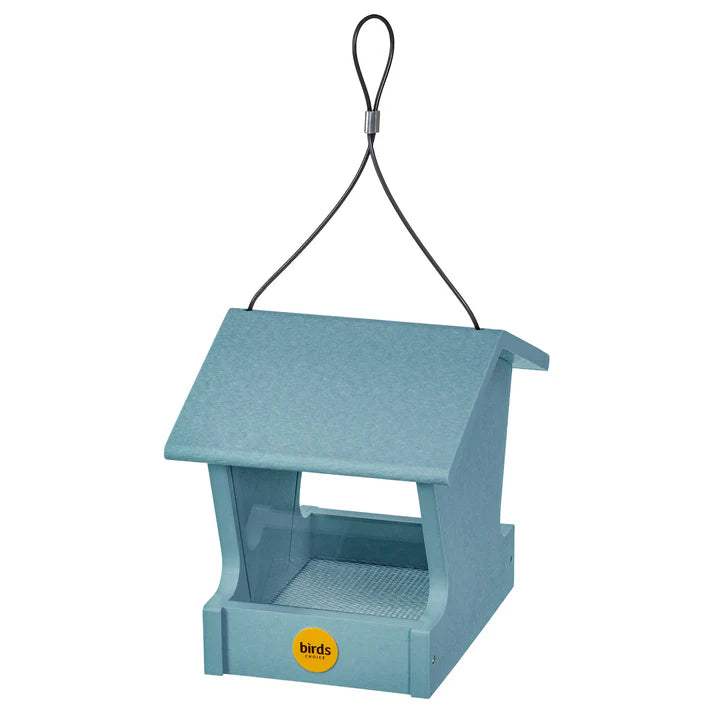 Small Hopper Feeder - Lake Blue Recycled Plastic