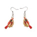 Quilled Earrings - Female Cardinal