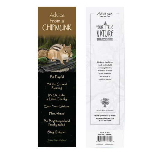 Advice for Life Bookmark - Chipmunk