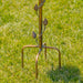 Zaer Camellia birdbath garden stake, detail view