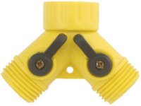 Plastic two way hose shut off Y Valve Splitter