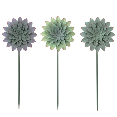 Layered Succulent Pot Pick - Asst Colors 16"
