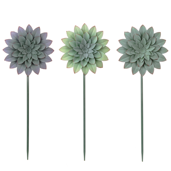 Layered Succulent Pot Pick - Asst Colors 16"