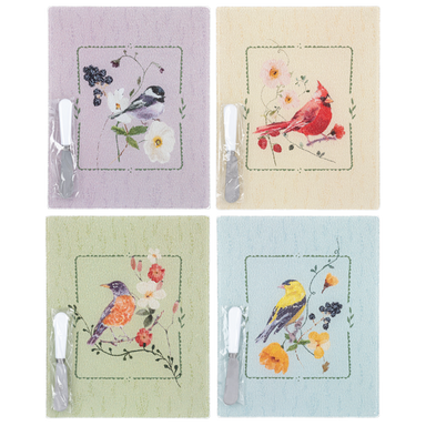 Birdsong Cutting Board w/Spreader Set - Asst Styles