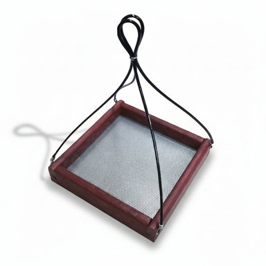 Hanging Tray Recycled Feeder 7x7 - cherrywood