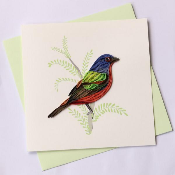 Quilled Card - Painted Bunting