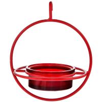 Red Hanging Sphere Feeder w/Perch