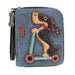 Chala Zip Around Wallet - Wiener Dog Scooter