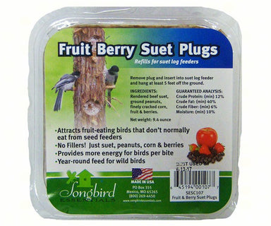 Songbird Essentials Fruit & Berry Suet Plugs