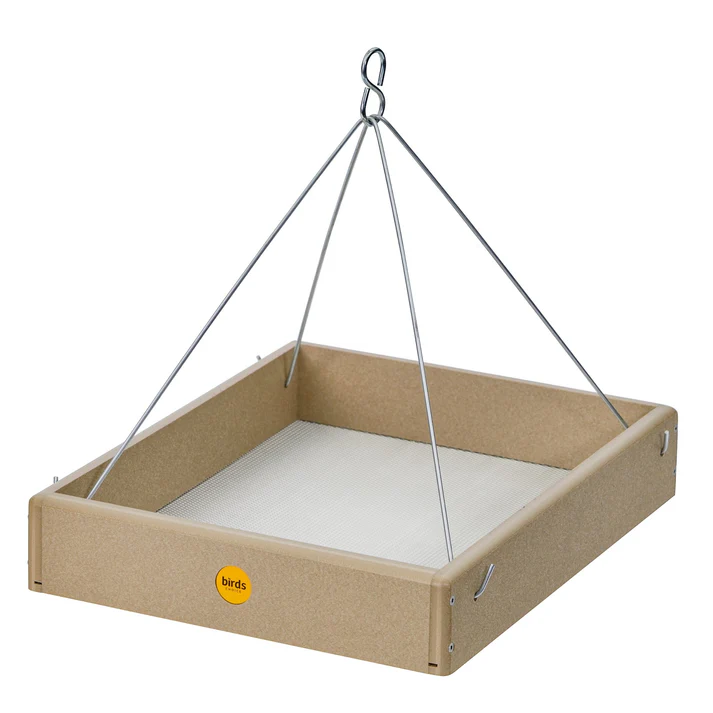 Large Hanging Platform Feeder Recycled Plastic - Taupe