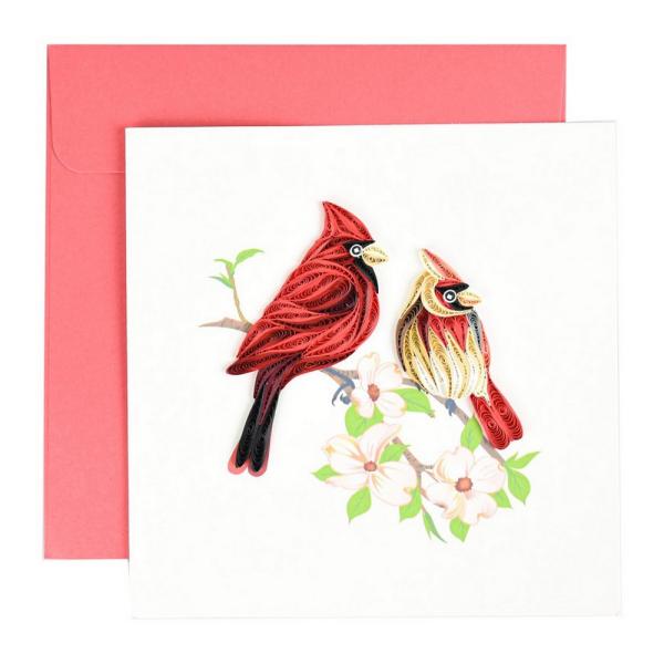 Quilled Card - Male & Female Cardinal