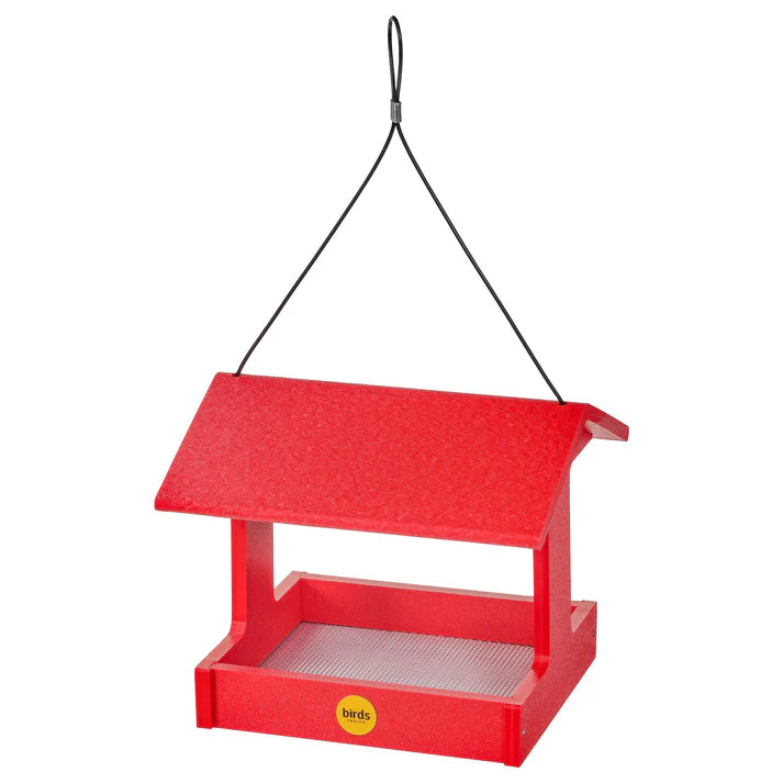 Fly-Thru Feeder - Red Recycled Plastic