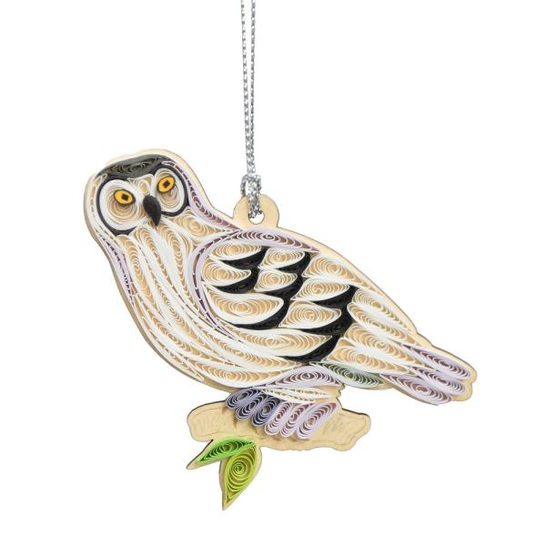 Quilled Ornament - Snowy Owl