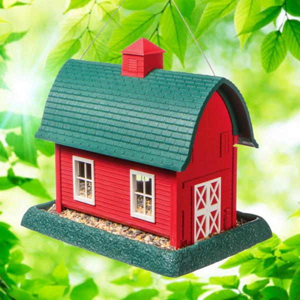 North States Village Collection - Large Red Barn Birdfeeder