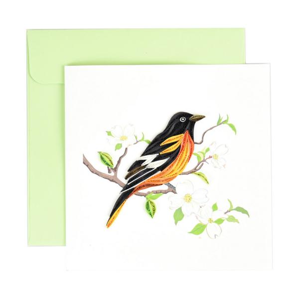 Quilled Card - Baltimore Oriole