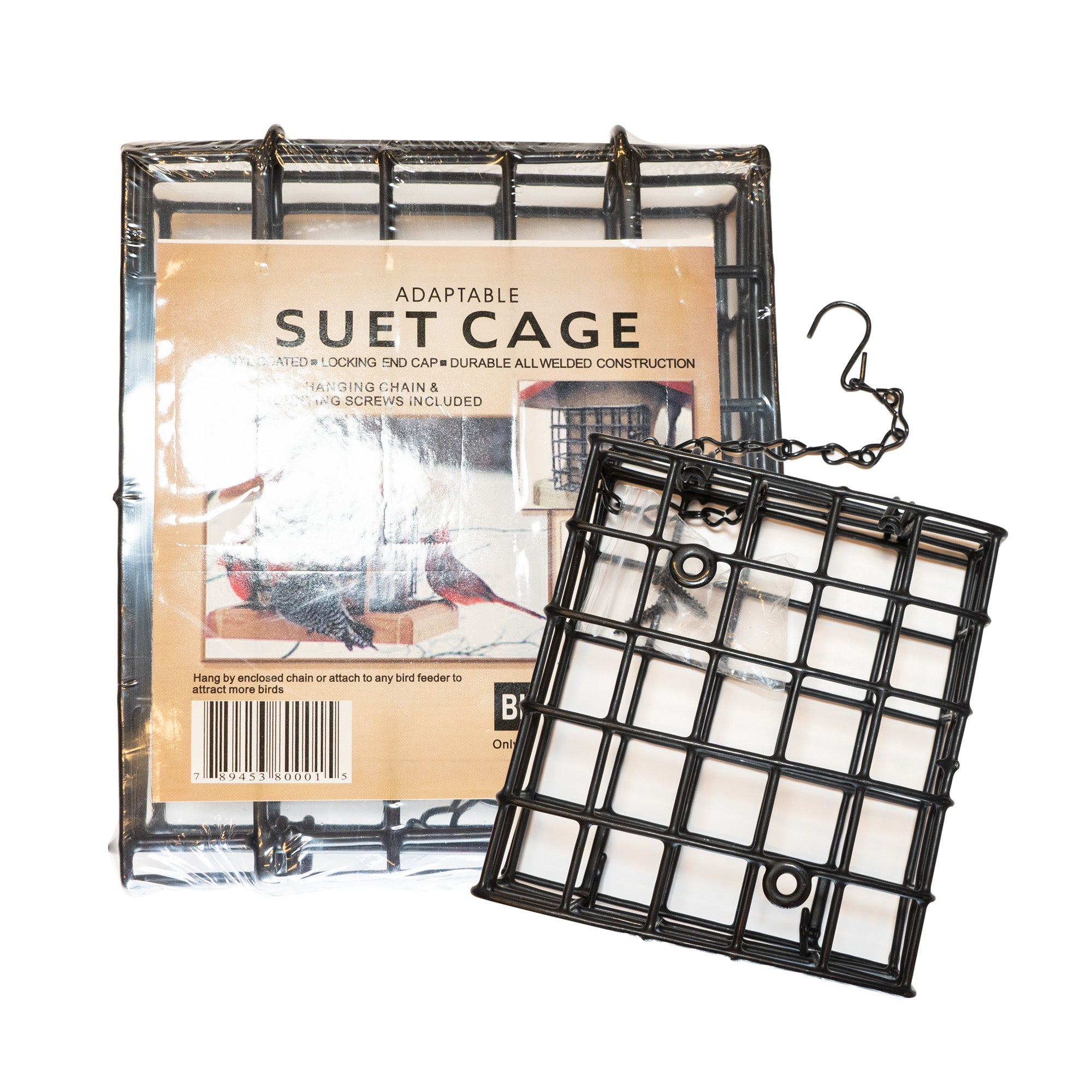 Suet Cage with Mounting Screws and Chain