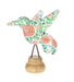 Floral Pattern Hummingbird Shelf Sitter