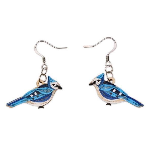 Quilled Earrings - Blue Jay