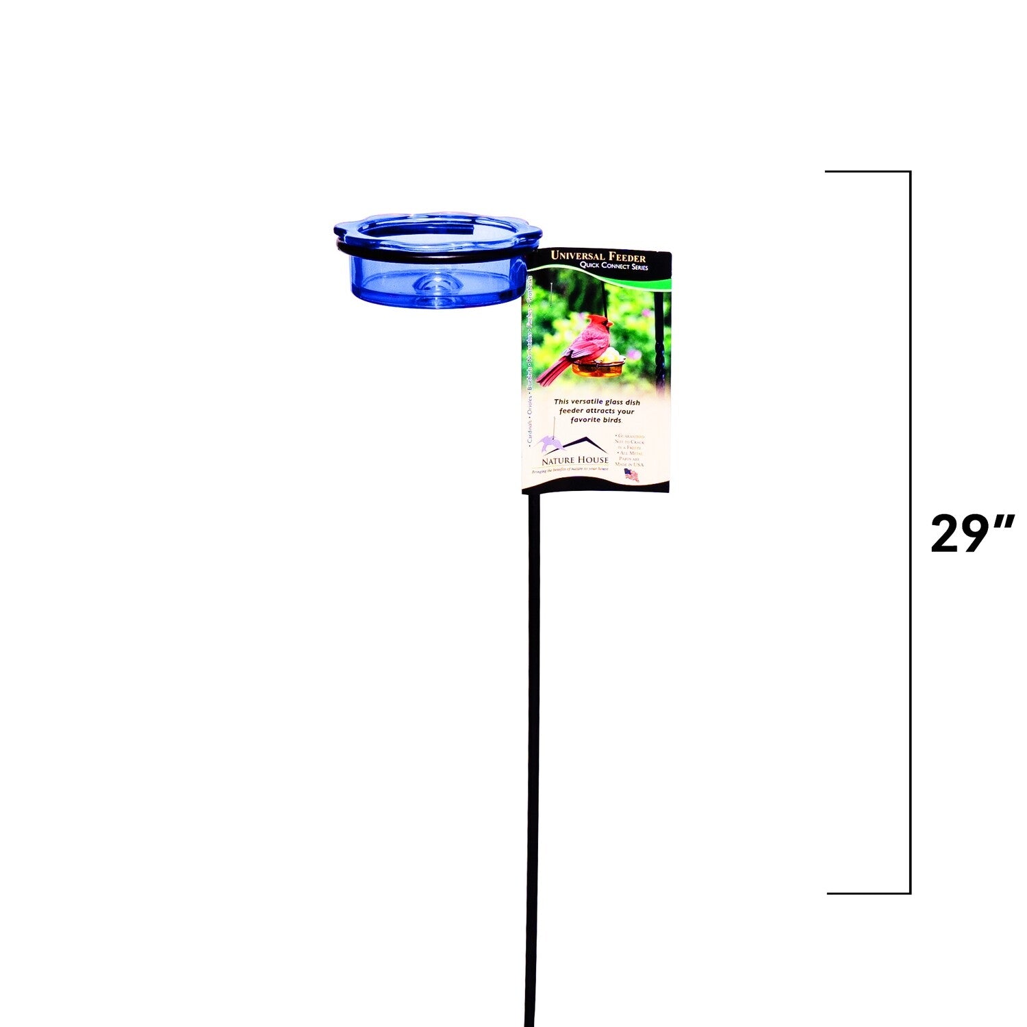 Erva Blue Glass Dish and Step in Pole