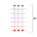 Three Tube Finch Feeder - Red