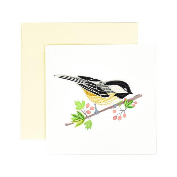 Quilled Card - Chickadee