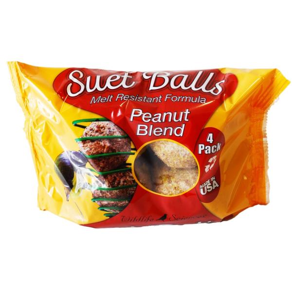 Peanut Blend 4 Pack Suet Balls Wildlife Sciences