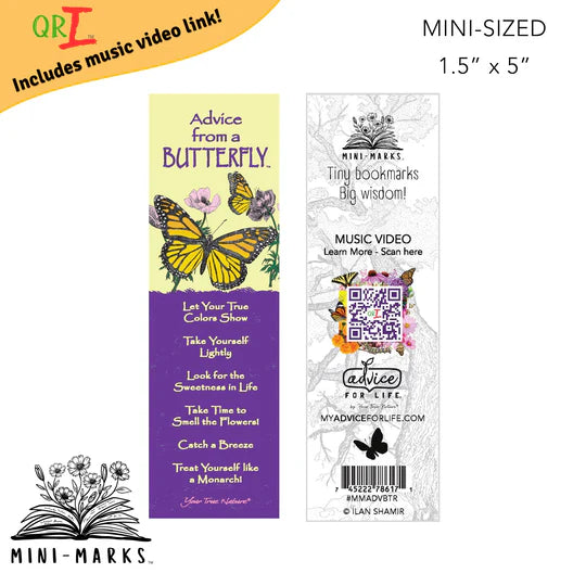 Advice for Life Mini Bookmark - Butterfly