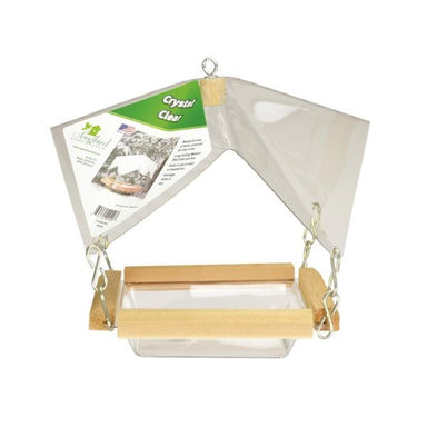 Crystal Clear 11" Hanging Tray Feeder with Cover