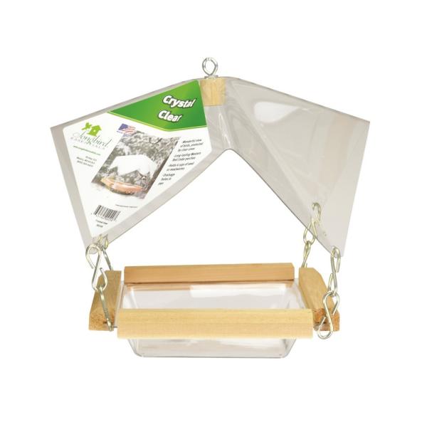 Crystal Clear 11" Hanging Tray Feeder with Cover