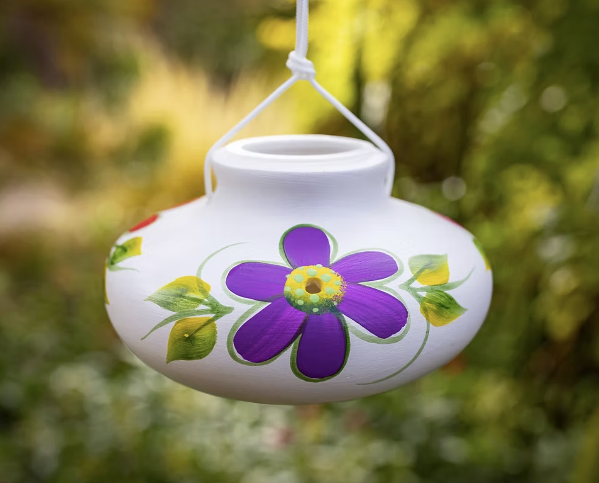 Lone Wolf Short Hummingbird Feeder - Daisy