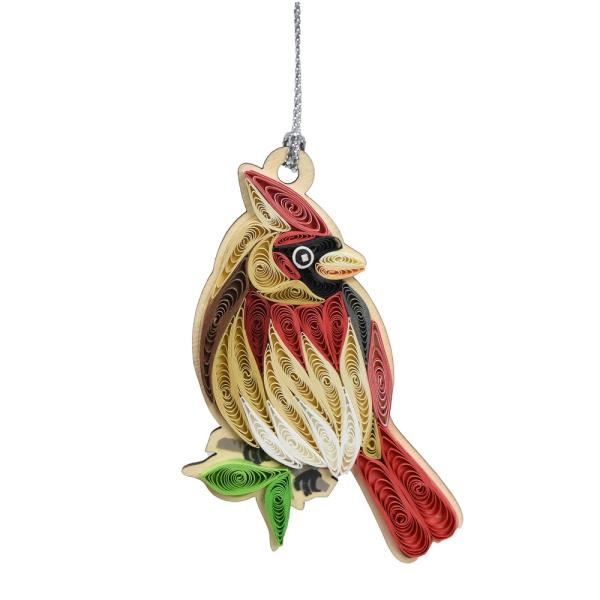 Quilled Ornament - Female Cardinal