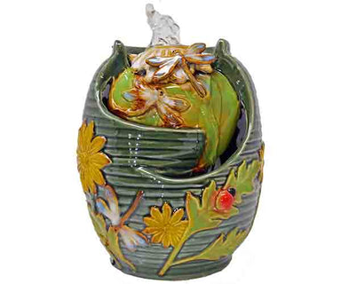Tabletop Ceramic Fountain - Dragonfly