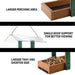 Close-up details of the double platform feeder: larger perching area, single roof support and larger tray