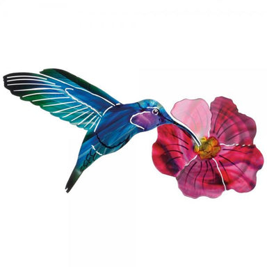 Wall Art 3D Hummer with Flowers