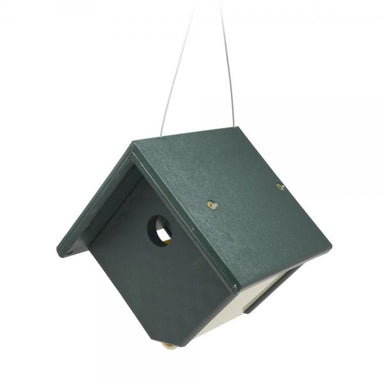 Recycled Plastic Wren House - Hunter Green/Ivory