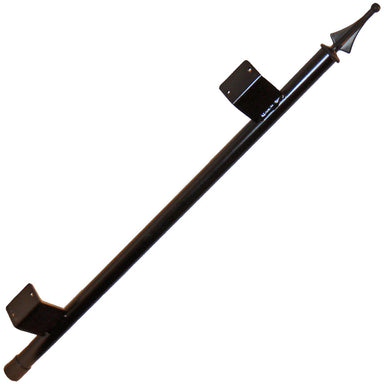 Erva Screw Mount Hanger - 1 in Pole w/ Black Plastic Finial
