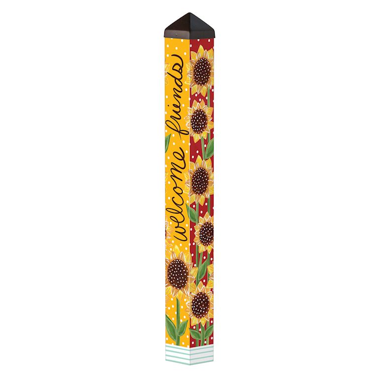 Art Pole - Playful Sunflowers 40"