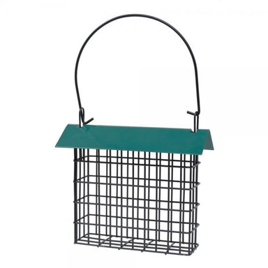 Green Single Suet Feeder w/ Roof