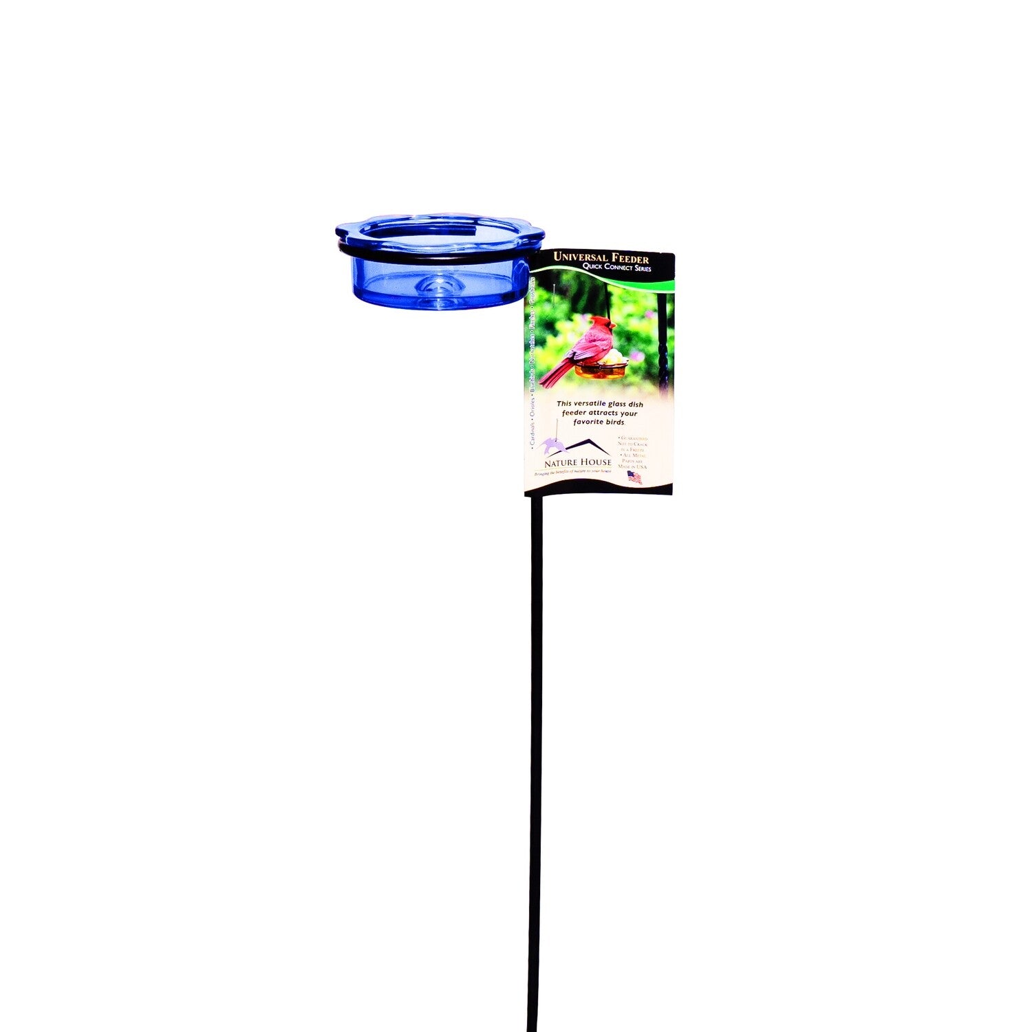 Erva Blue Glass Dish and Step in Pole