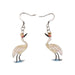 Quilled Earrings - Sandhill Crane