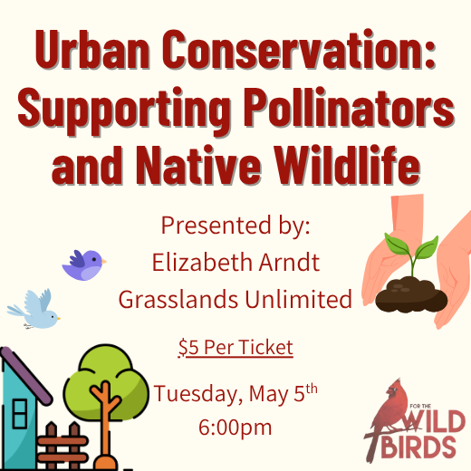 Urban Conservation: Supporting Pollinators and Native Wildlife - Tuesday, May 5th Event Ticket