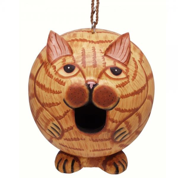 Gord-O Bird House - Orange Tabby Cat