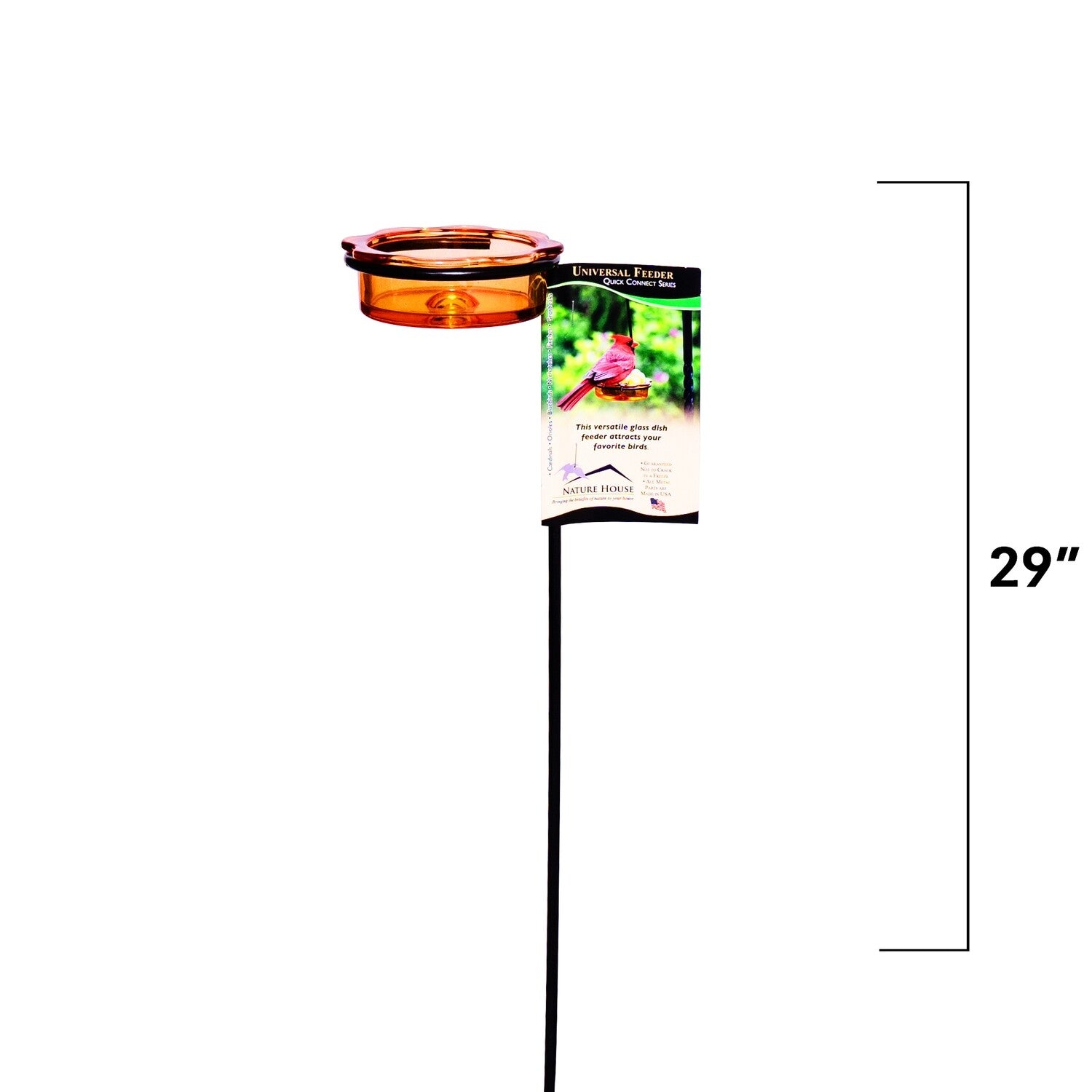 Erva Orange Glass Dish and Step In Pole