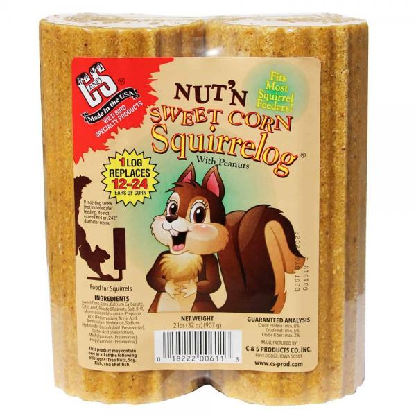 Nut & Sweet Corn Squirrel Log