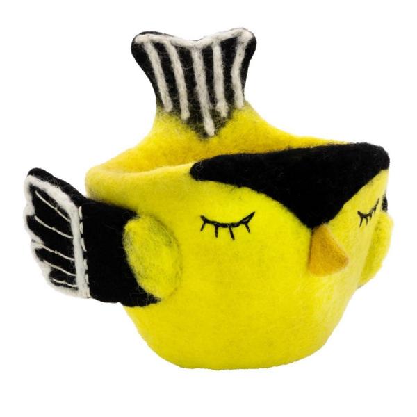 Felt Pot - Sleepy Goldfinch