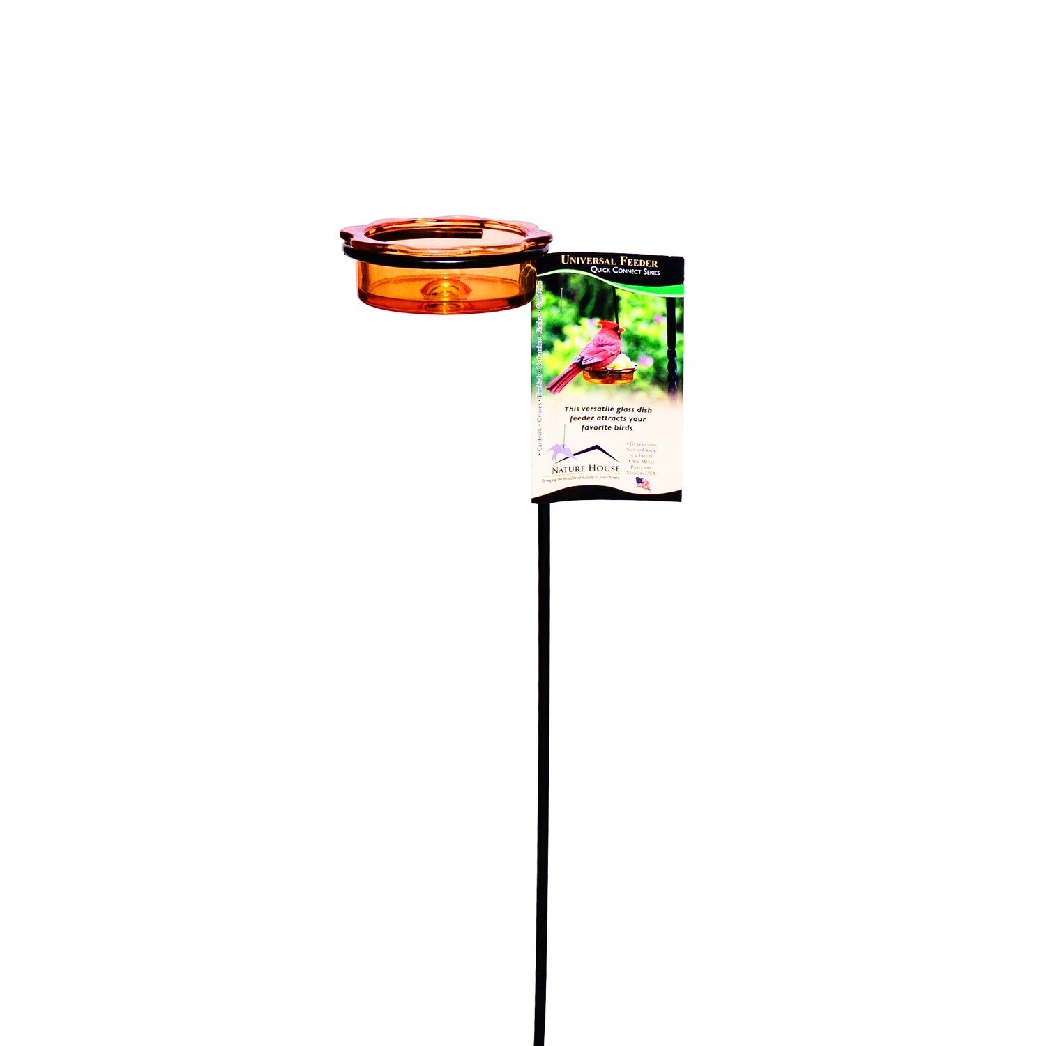 Erva Orange Glass Dish and Step In Pole