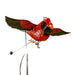 61 inch Zaer flying cardinal iron swing stake, distressed red finish
