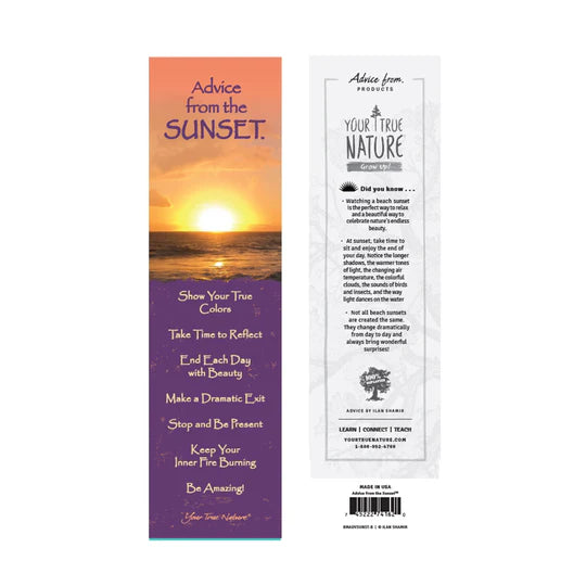 Advice for Life Bookmark - Sunset