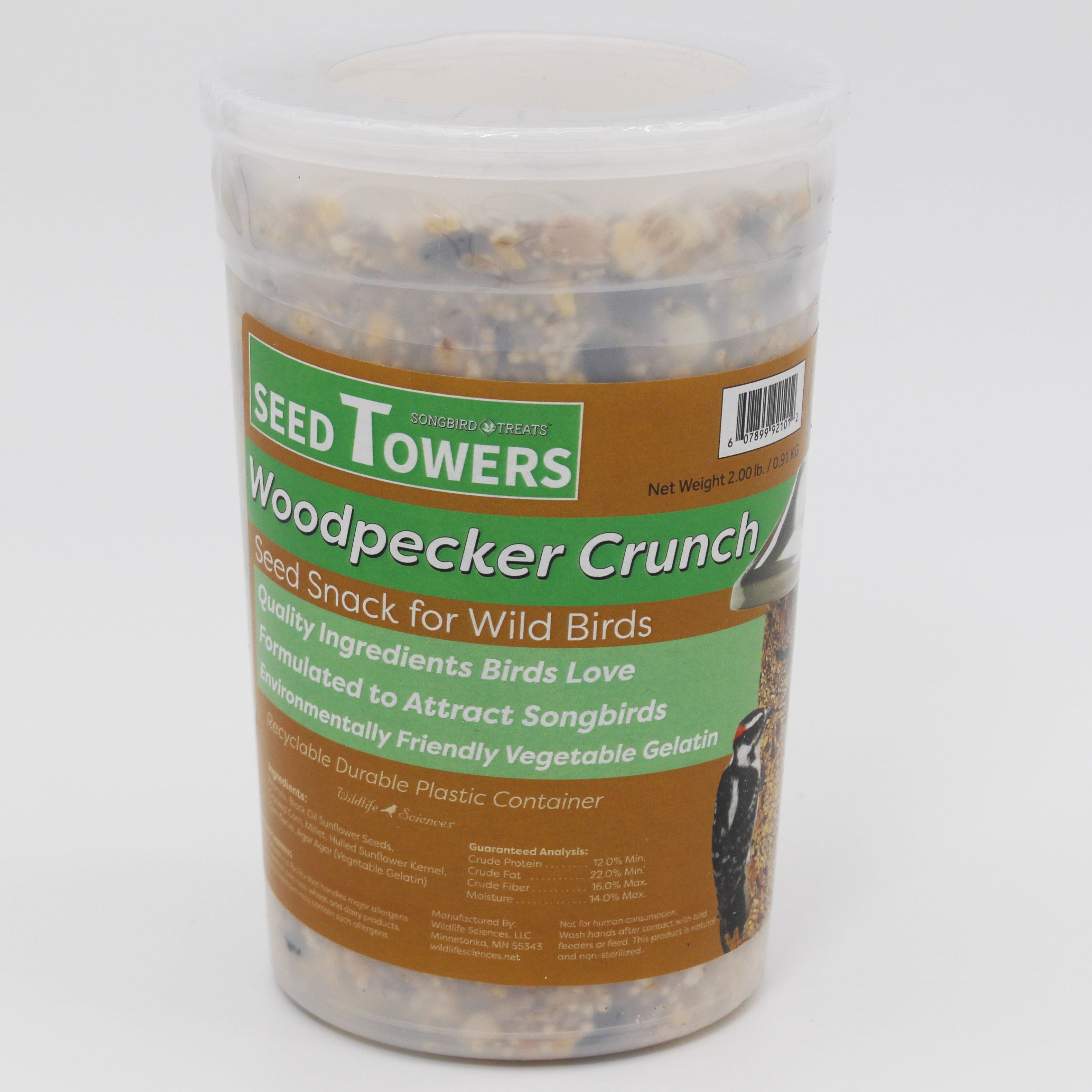 Woodpecker Crunch  32 oz Seed Tower Cylinder